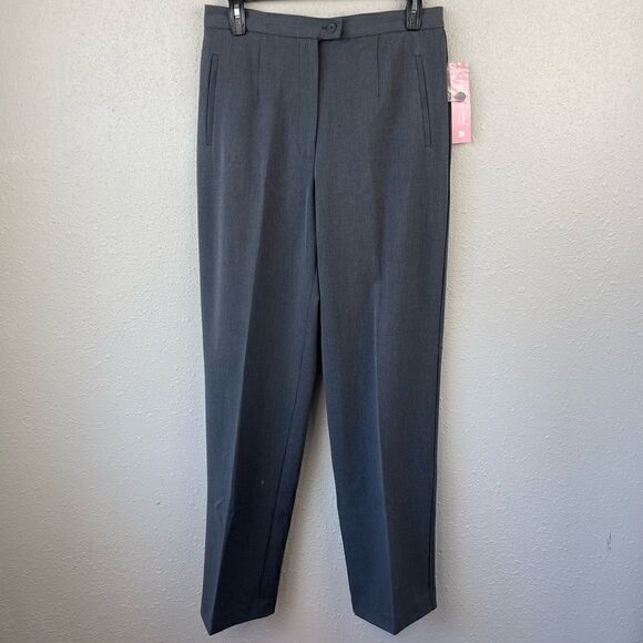 NWT Dress Barn Gray Slack Pants Size 8 - Picture 1 of 7